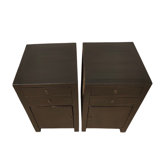 Pair of Antique Black Night Stand or Accent Cabinets or Side Table