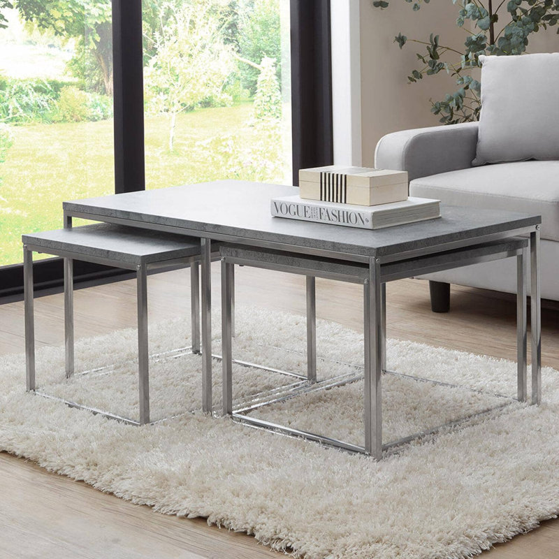 Kalyssa Frame Coffee Table, Matte Gold