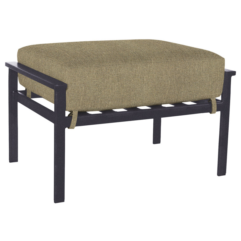Marin Outdoor Ottoman, Alcazar Redwood, Graphite
