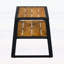 Table d'appoint à 2 niveaux en bois d'acacia résistant aux intempéries avec structure en fer noir, idéale pour une utilisation intérieure et extérieure, capacité de 30 lb