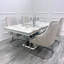 Marble Top Metal Base Dining Table