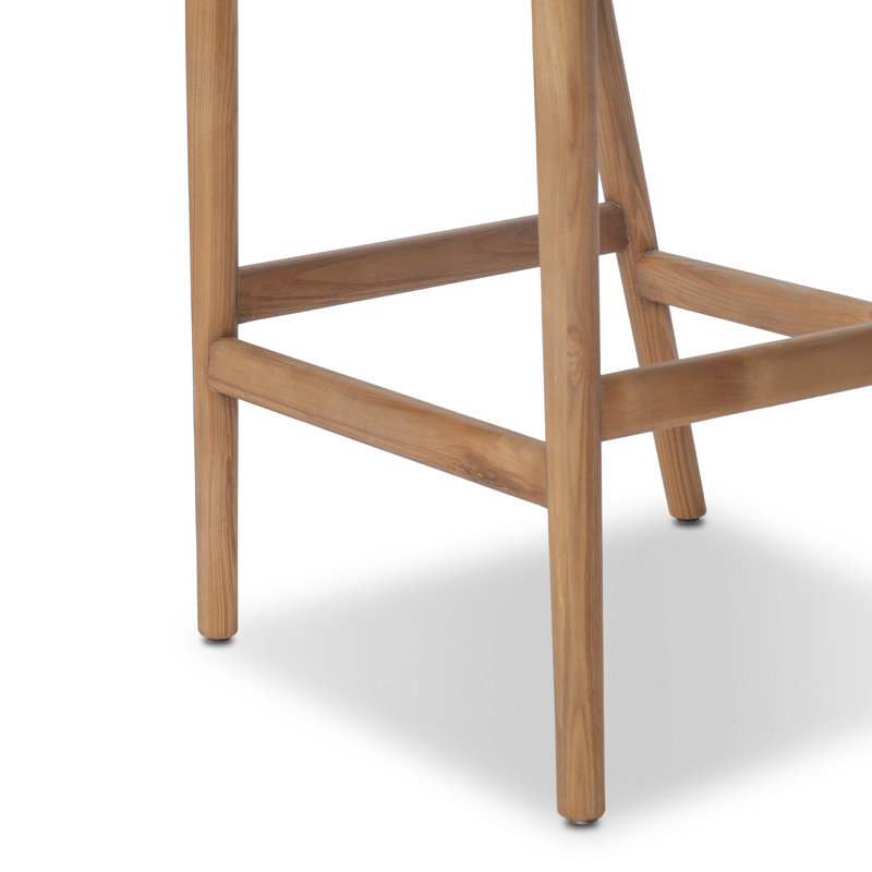 Amare Counter & Bar Stool, Alcala Cream Polyester Blend/Natural, Bar Stool (30" Seat Height)