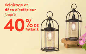éclairage et déco d'extérieur en solde