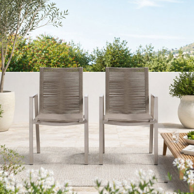 Chaise d'extérieur moderne en aluminium