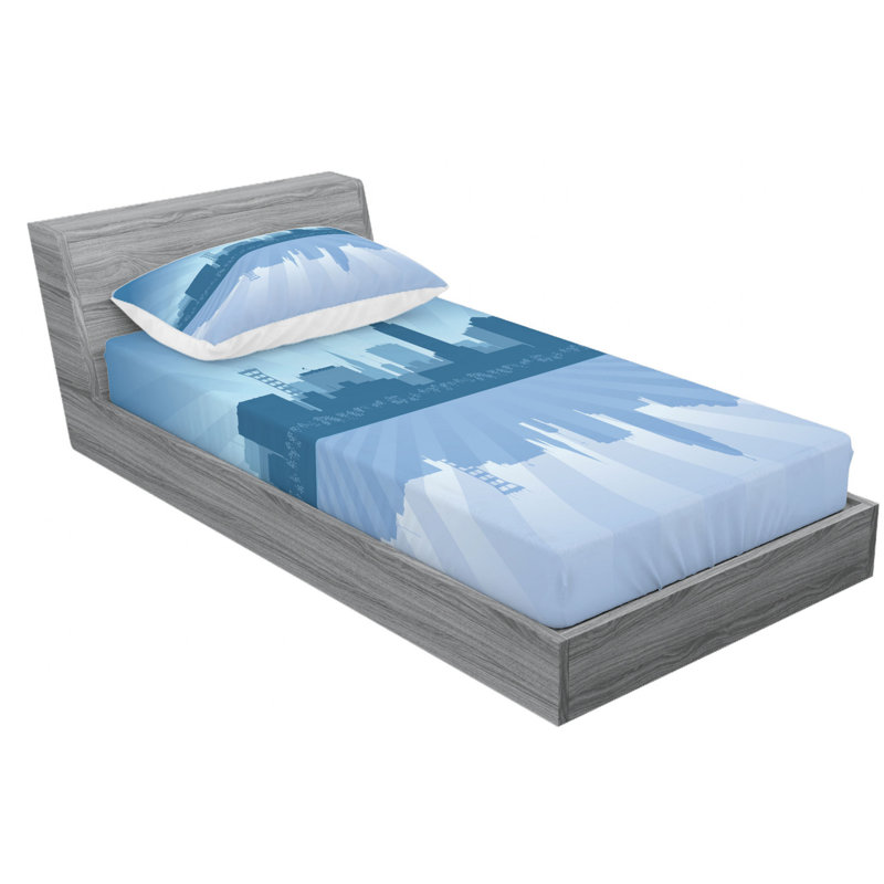 Microfiber Sheet Set, Twin Sheet Set with Fitted Sheet