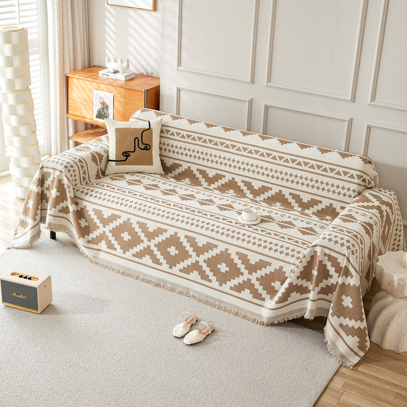Housse pour canapé en chenille 450g / m², 134" W x 71" D, Brown