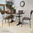 Ferryhill Solid Wood Top Metal Base Dining Table