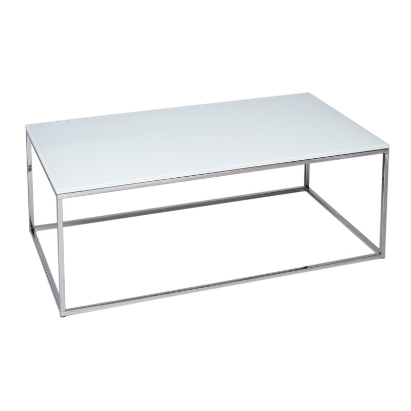 Licata Sled Coffee Table, White, Black