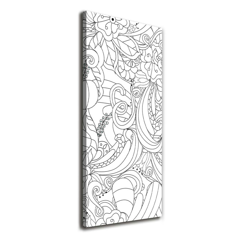 Zentangle Background - Wrapped Canvas Print