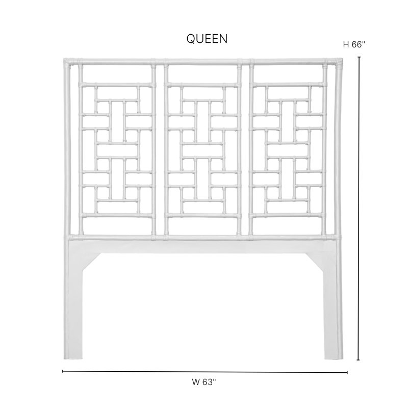 Ohana Rattan Open-Frame Headboard, Queen, Natural