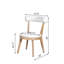 Ensemble de 2 chaises de salle à manger rembourrées modernes, bois d'hévéa, naturel et beige