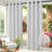 Abba Grayish White 52" W x 84" L Waterproof Grommet Top and Bottom Black Out Pergola Outdoor Single Curtain Panel-997782236-998080556
