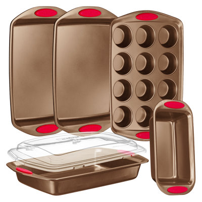 NutriChef 6-Piece Deluxe Steel Nonstick Bakeware Set