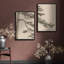 Art mural encadré, rétro, antique, classique pour chambre à coucher - 24 po x 36 po x 2 panneaux-944217581-944217582