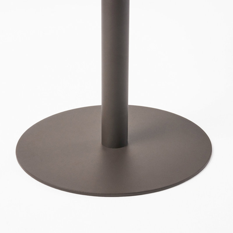 Outdoor 26" Bar Table, Pe, - Robust Iron Construction Build, Hand Crafted For Living Round Strong Support,