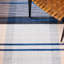 Tapis orange / bleu en laine / coton tissé à plat à la main Anjail-701580734