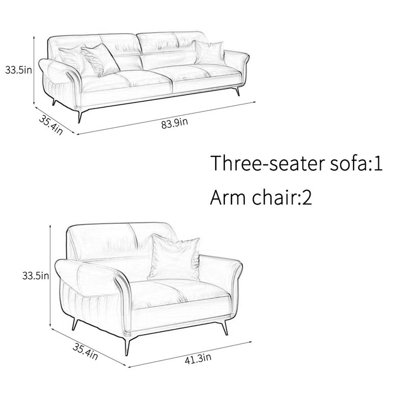 Simple fashion comfortable office sofa set