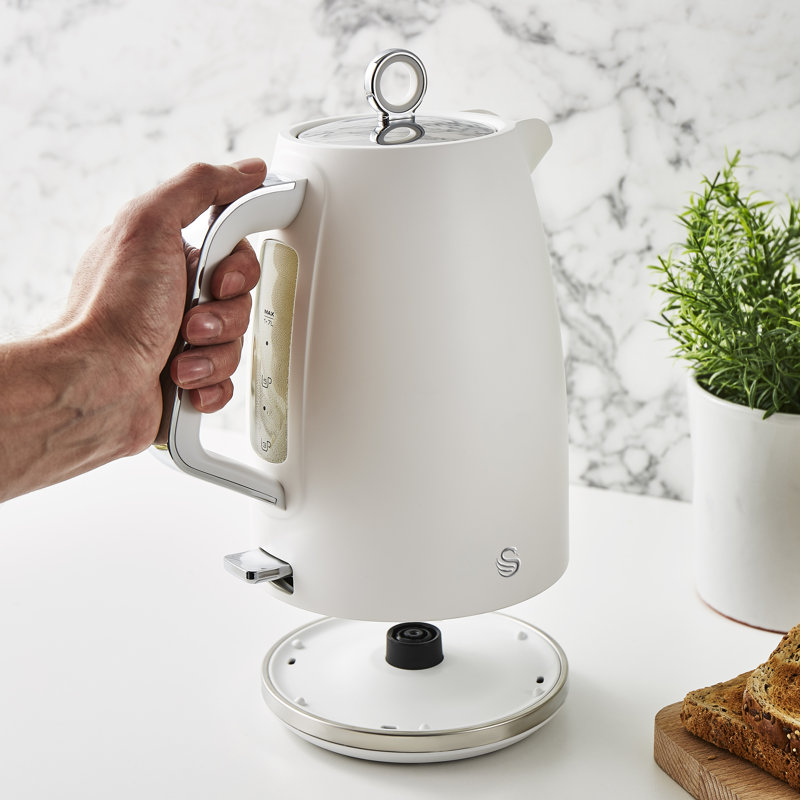 Swan Serenity 1.7 Litre Kettle with Quick Boiling, 360-Degree Base, Boil Dry Protection, Water Level Indicator, Non-Slip Feet, 3000W