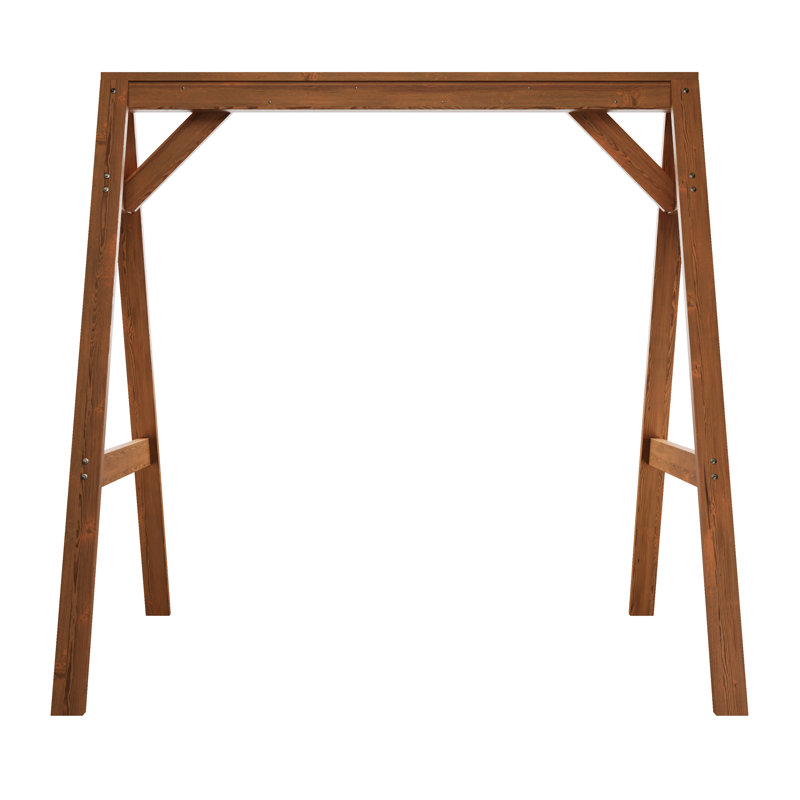 Rustic Heavy Duty A-Frame Swing Stand, Oak Stain, 84" W