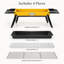 Barbecue au charbon pliable et portable avec grille de cuisson en acier inoxydable et tablettes latérales, jaune