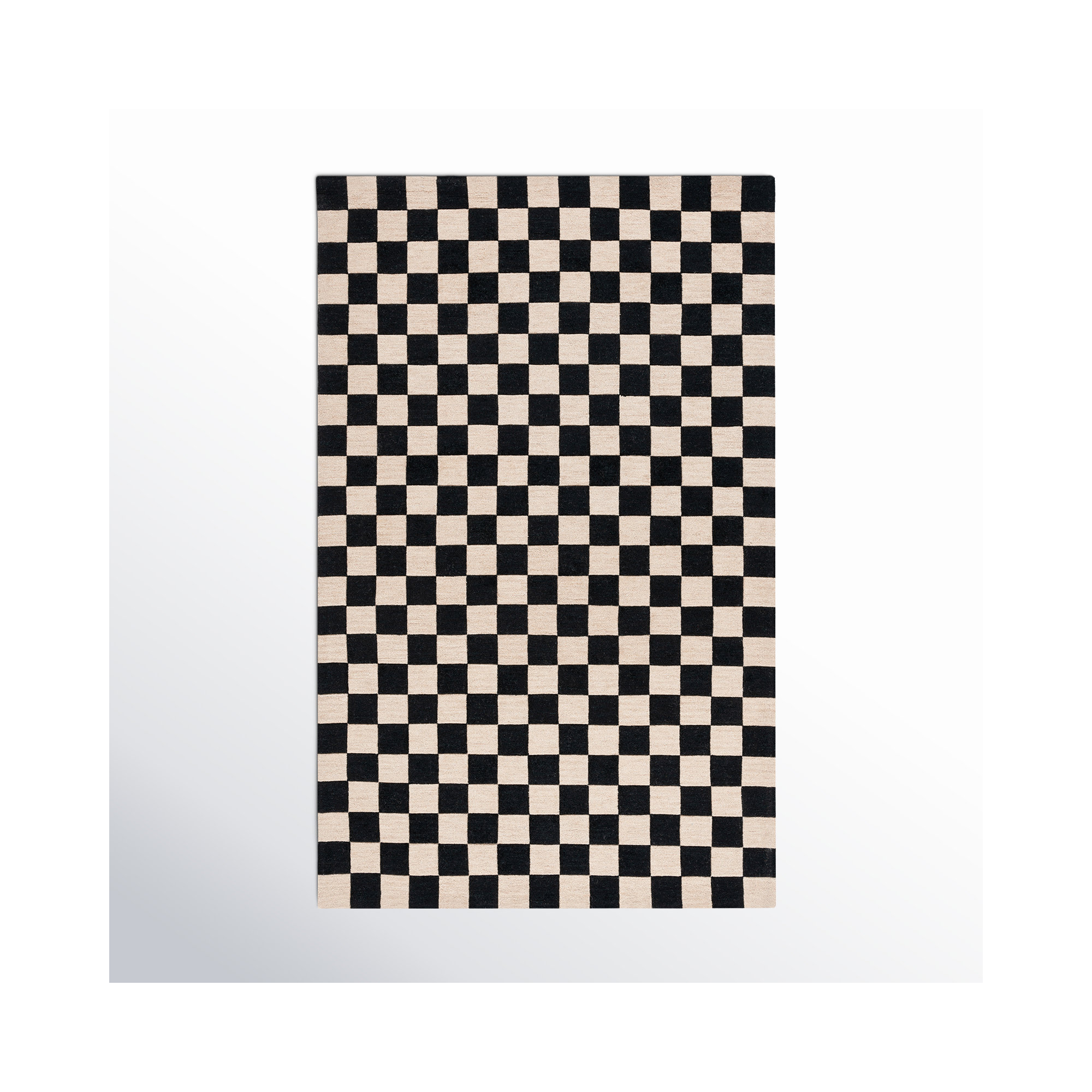 Freesia Area Rug In Black/Beige, Rectangle 5' x 8'