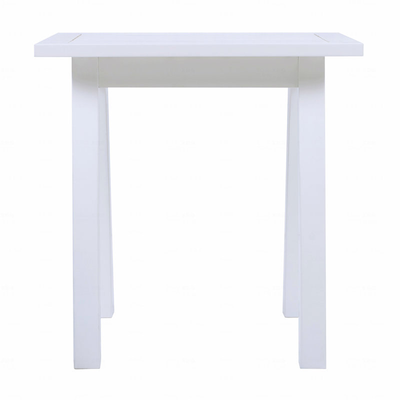 Accent Side Table In Pu, Weather-Resistant Rectangular End Table