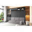 Grand lit escamotable mural avec canapé, tablettes USB et gris clair, gris-321325194