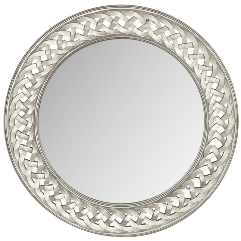 Engineered Wood Flat Wall Mirror, Pewter