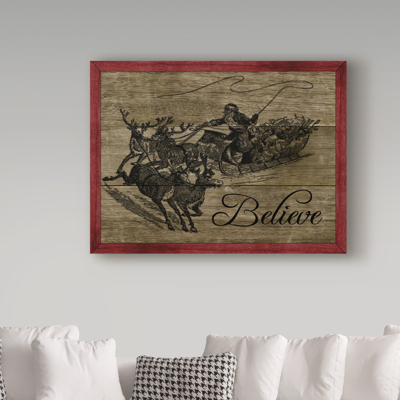 «Believe Sleigh» par Deagen, impression sur toile tendue, H 24 po x l 32 po x P 2 po