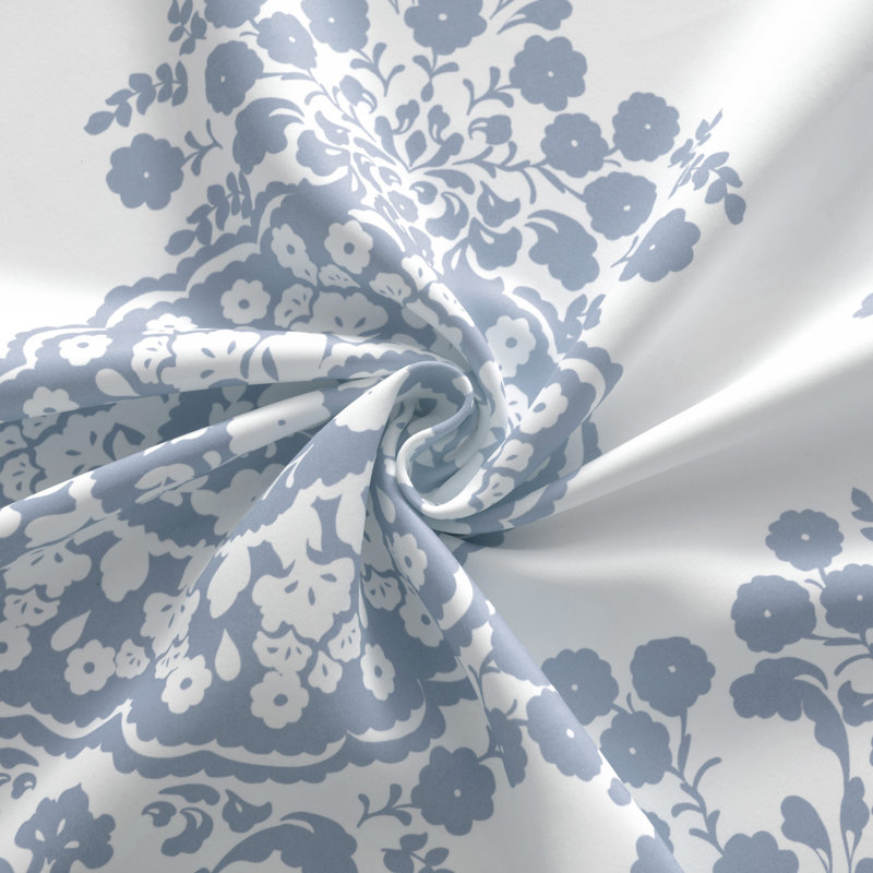 Yokley Room Darkening Curtain Single Panel, Dusty Blue