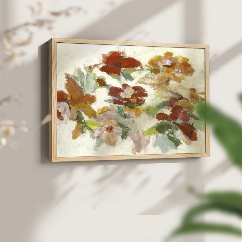Floral Impressions V1 - Reproduction encadrée - Restickable, H 8 po x l 10 po, Naturel