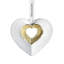 Waterford Heart Ornament with Gold