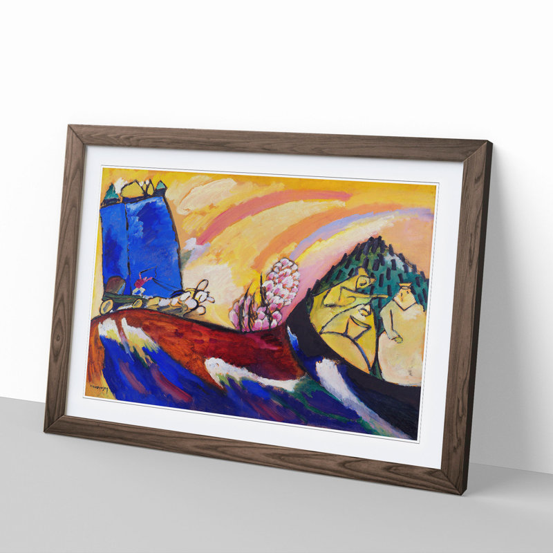 Troika by Wassily Kandinsky - Framed Print, 36cm H x 48cm W x 2cm D, Walnut Framed