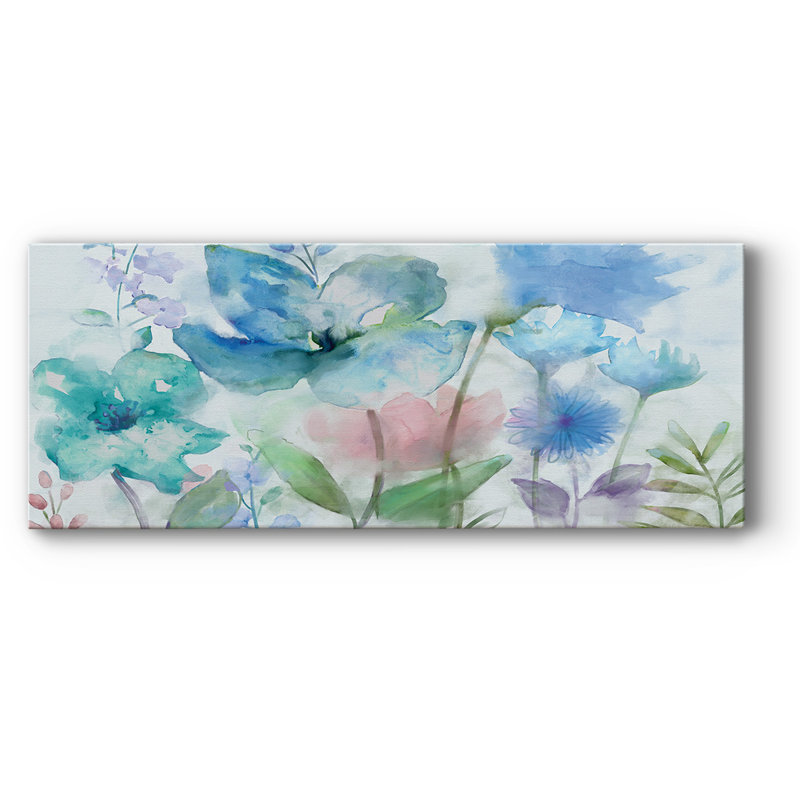 " Mingled Blues ", 20" H x 50" W x 1.5" D