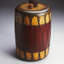 Navajo Leather 18"W Drum Side Table