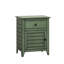 Placage vert antique, table de chevet, tiroir de rangement, table de bout H 25 po transitionnel-1556358266