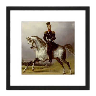 Portrait William II Netherlands Horse by Nicolaas Pieneman - Single Picture Frame Painting