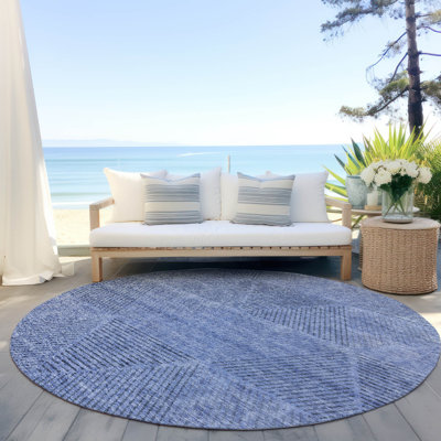 Lummus Washable Geometric Indoor / Outdoor Rug