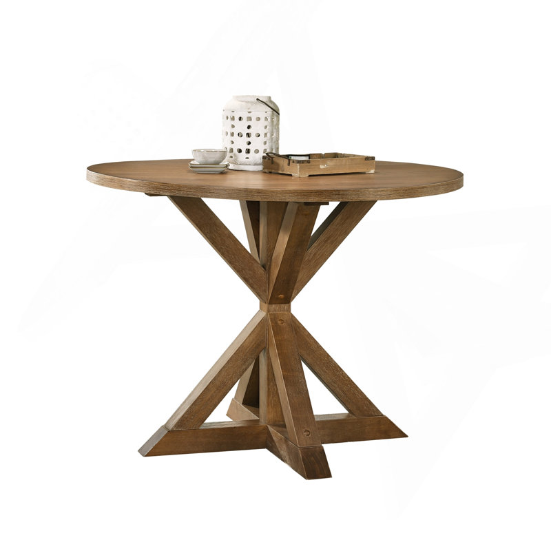 Cross-Buck Base Counter Height Dining Table