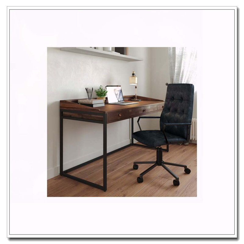Foley - Swivel Office Chair - Distressed Blue