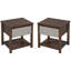 Table de chevet en bois, tables de chevet modernes avec tiroir, table de chevet de ferme pour salon de chambre à coucher, ensemble de 2-121067880