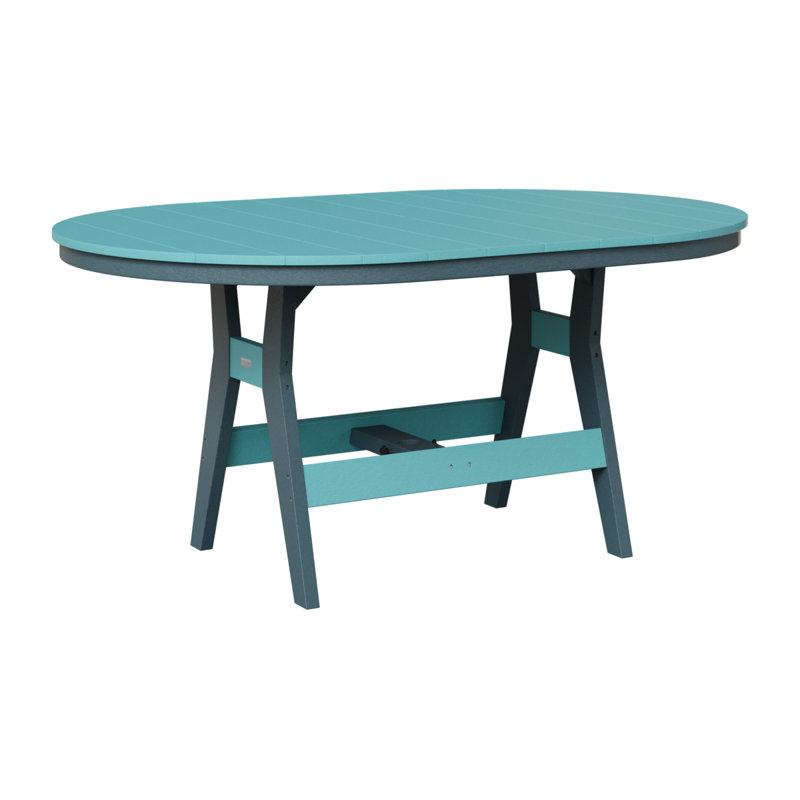 Table de bar berlinoise Berlin, 38.87" H x 64" W x 44" D, Ardoise, Bleu Aruba