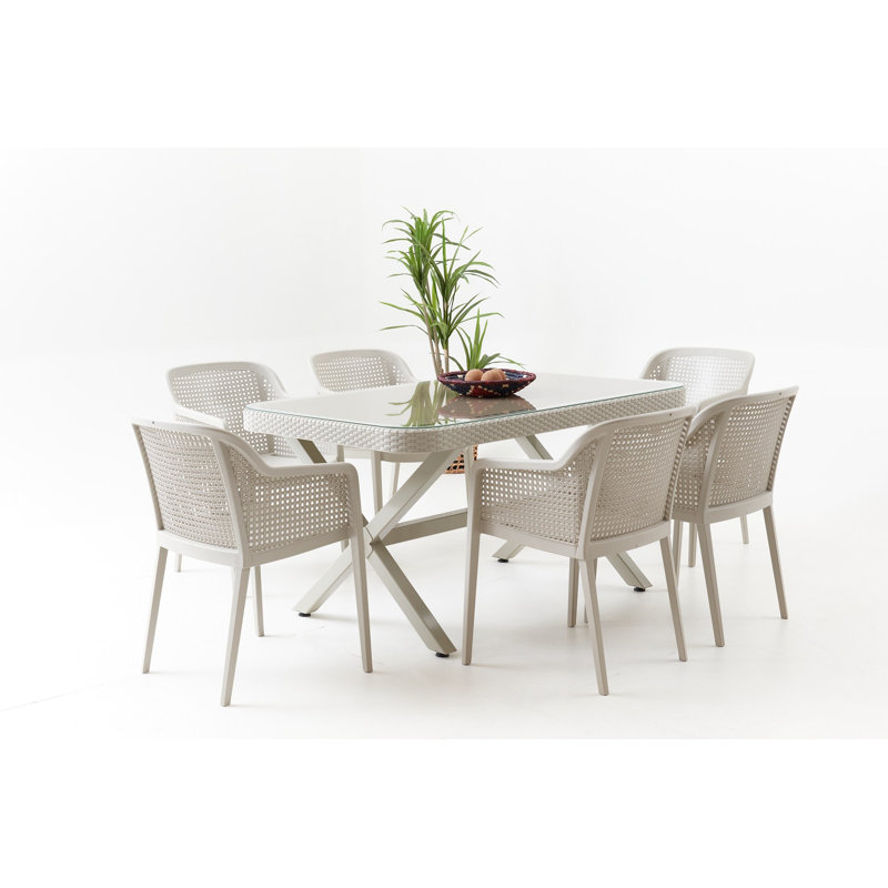 Blizzard 6 - Person Patio Dining Set with Rectangular Table