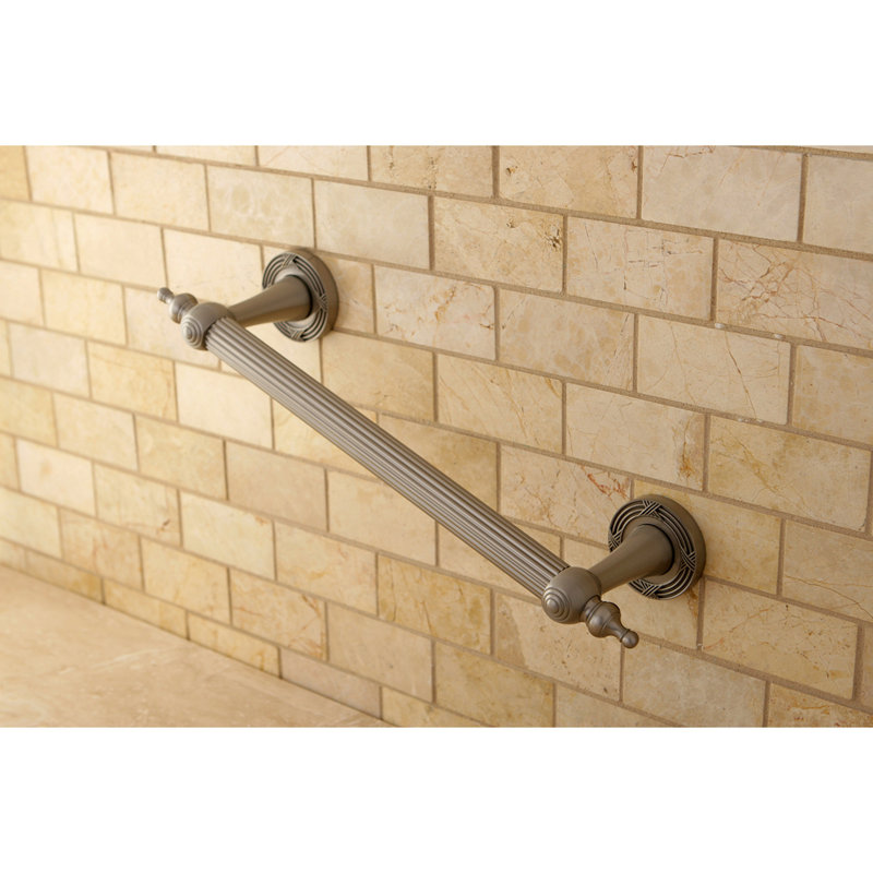 Barre d'appui extensible 1 pouce Kingston Brass Templeton, L 12 po, Nickel brossé