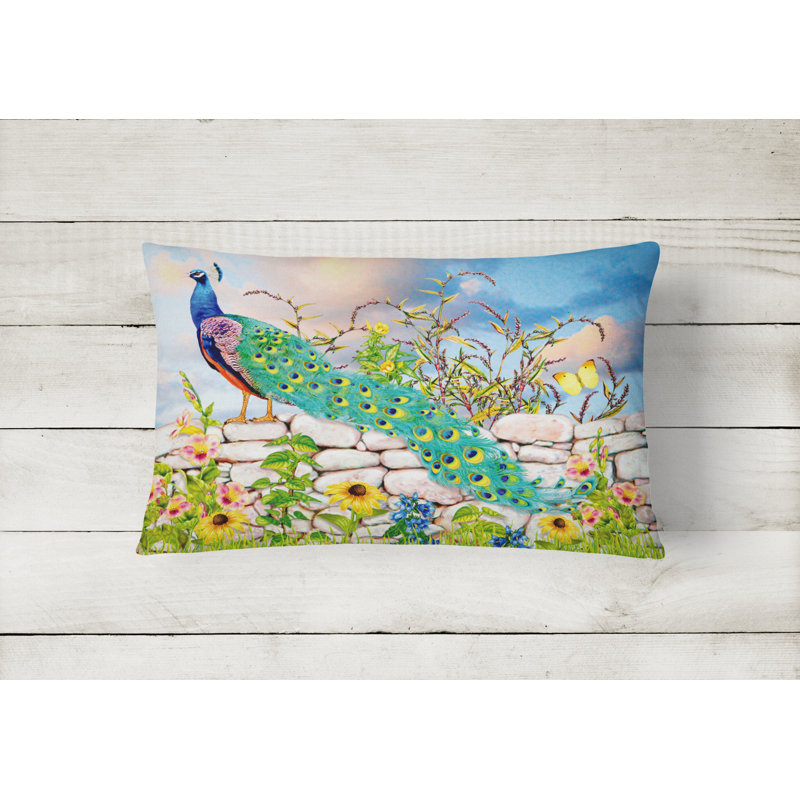 Housse et insert de coussin d'extérieur pour l'extérieur, Fier paon