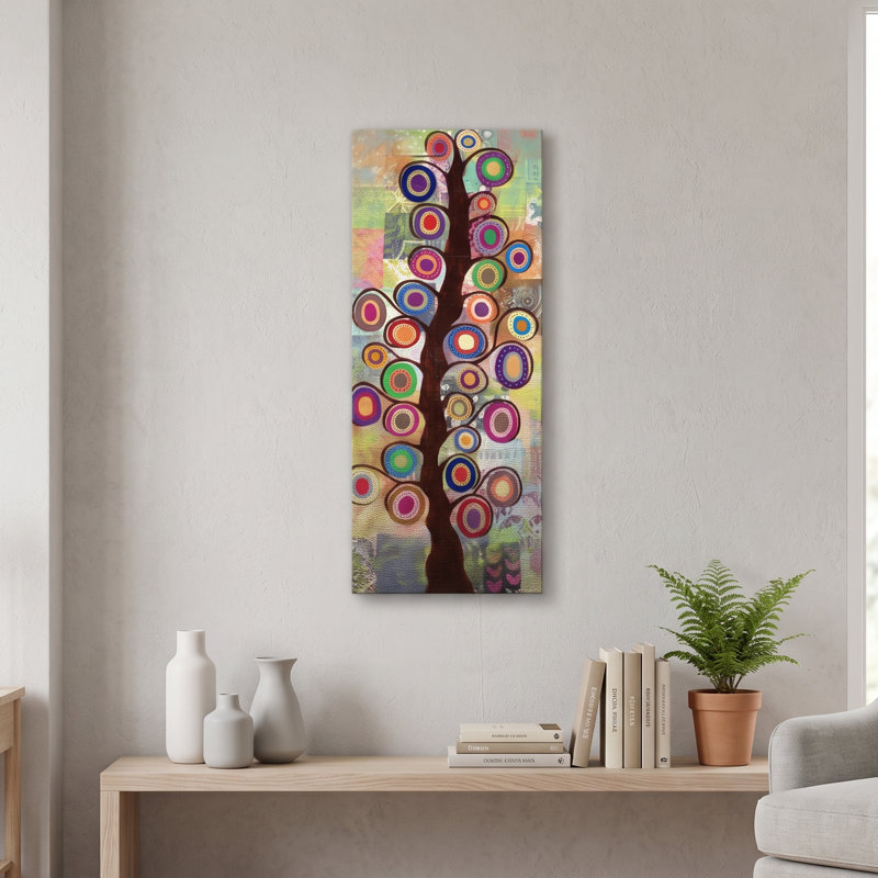 « Arbre de vie fantaisiste », impression d'art graphique sur toile