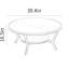Table de bout ronde double en noyer noir