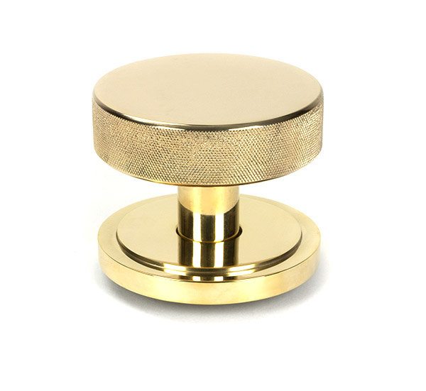 Brompton Single Dummy Door Knob, Polished Brass