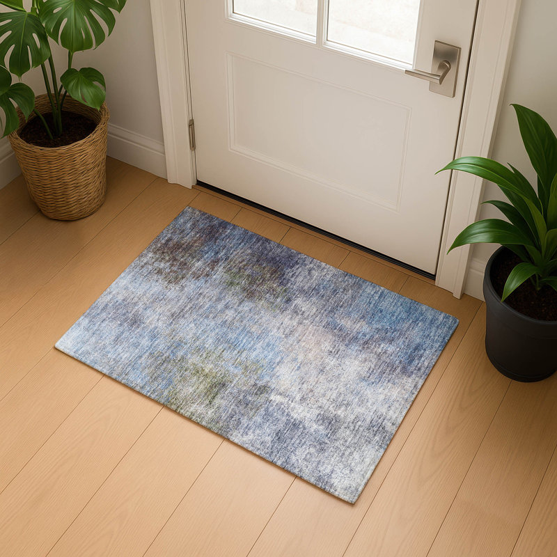 Premium Machine Washable Ariel Abstract Rug, Rectangle 1'8" x 2'6"