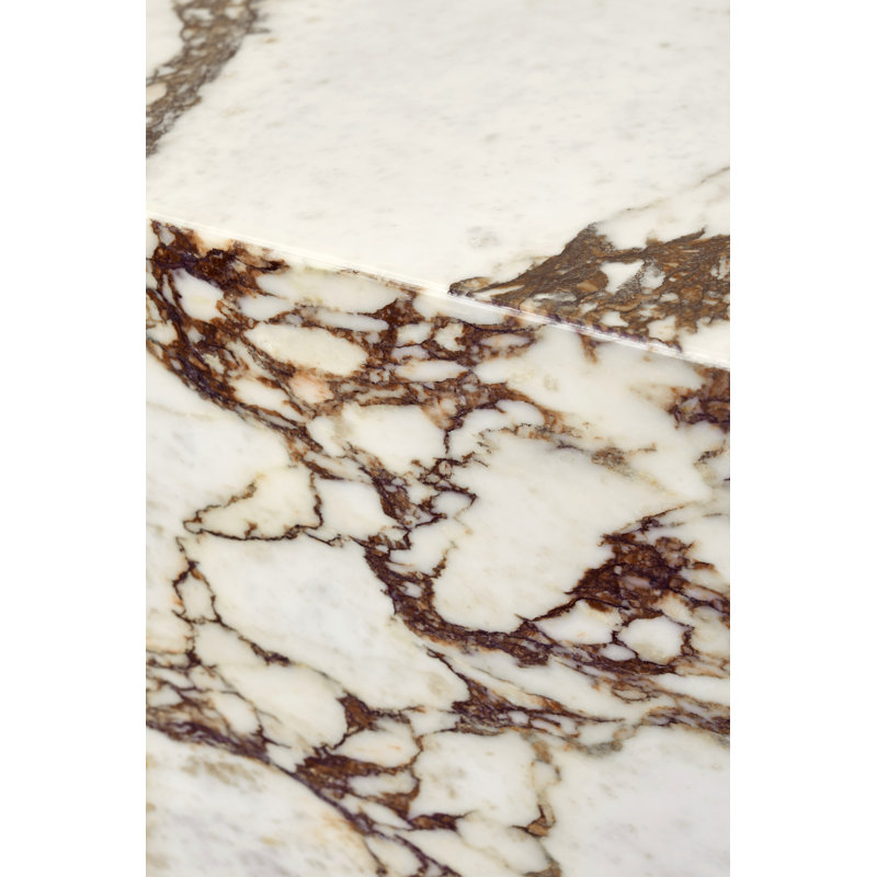 Plinth Marble Coffee Table, Calacatta Viola